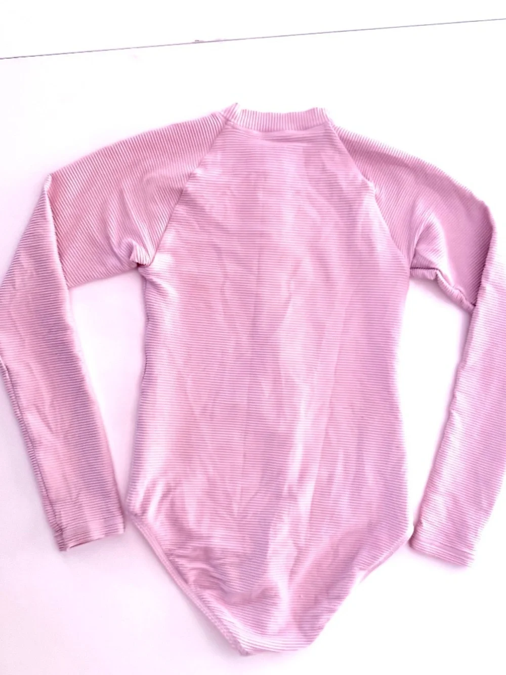 Crewcuts Ribbed UPF  Long Sleeve Rashguard Swimsuit Pale Pink SO PRETTY!!